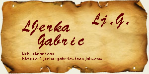 LJerka Gabrić vizit kartica